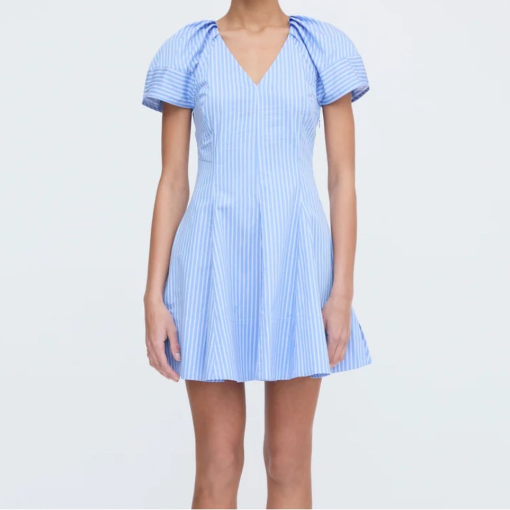 Chic Blue Striped Mini Dress